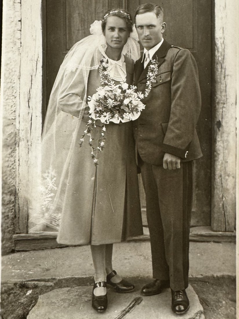 Historisches Hochzeitsfoto von Cäcilia und Franz Ertler sen.